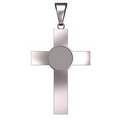 Sterling Silver Cross Pendant, 3/4" X 1.7mm Sterling Silver Cross Pendant, 3/4" X 1.7mm Sterling